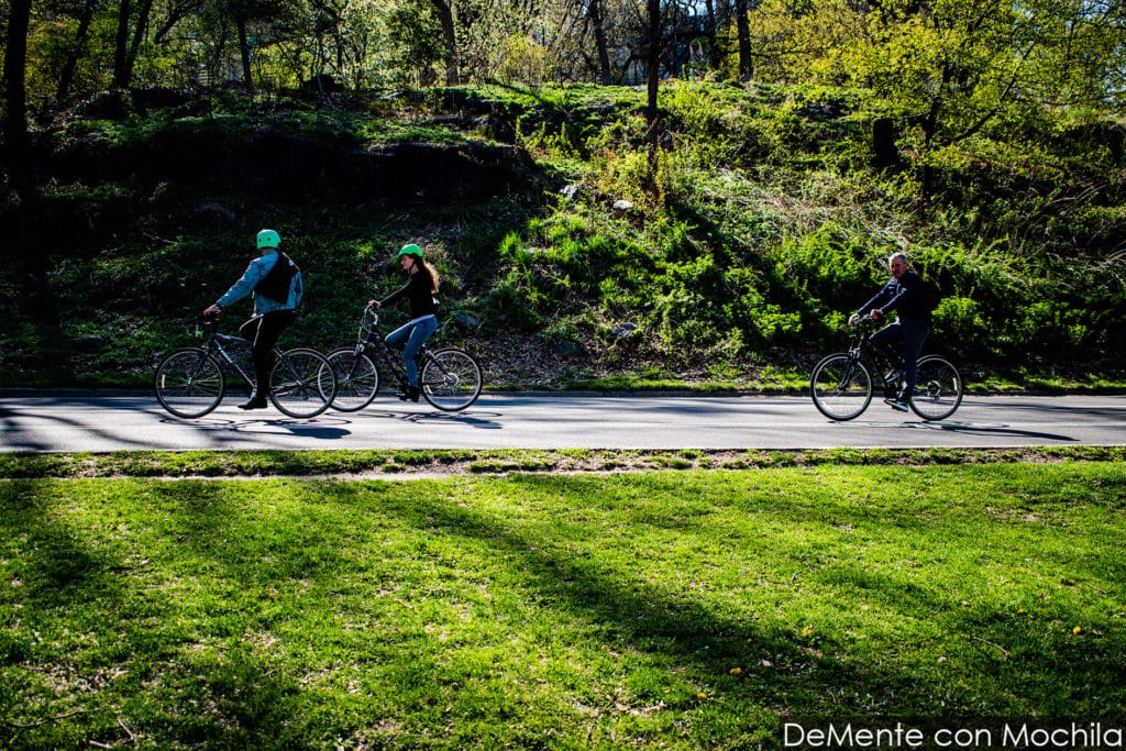 En bicicleta por Central Park, Nueva York. 