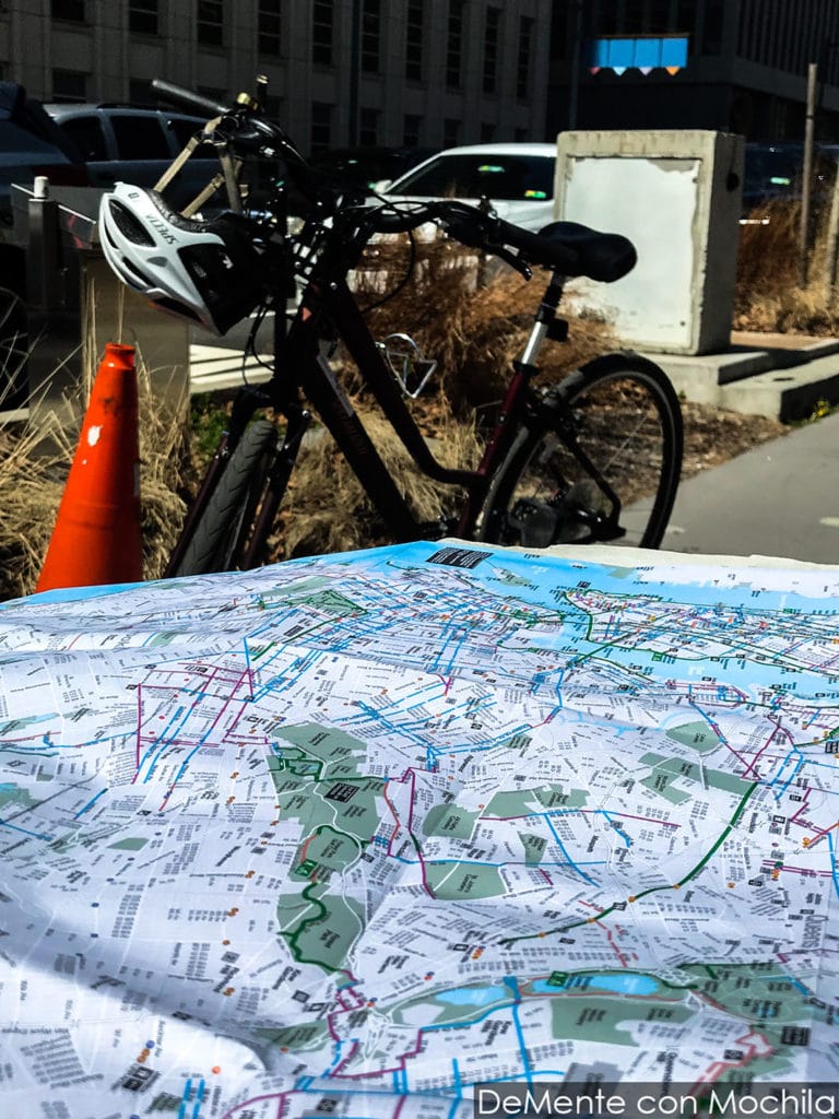 Mapa Nueva York con ciclovías