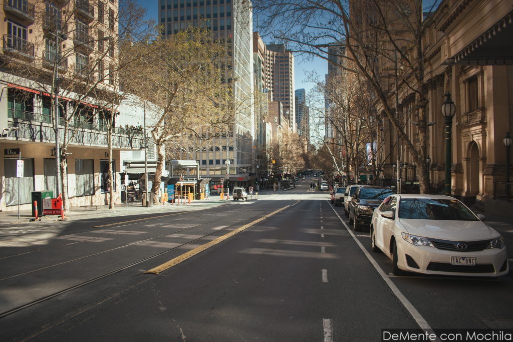 centro de melbourne en pandemia