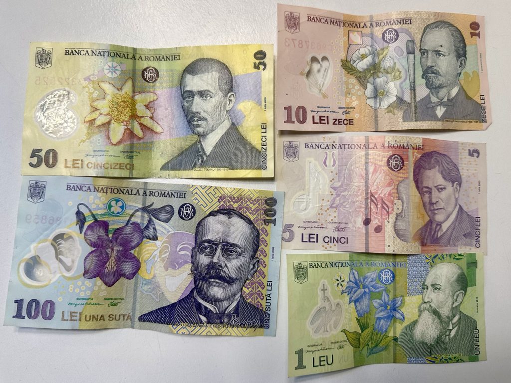 billetes de la moneda rumana