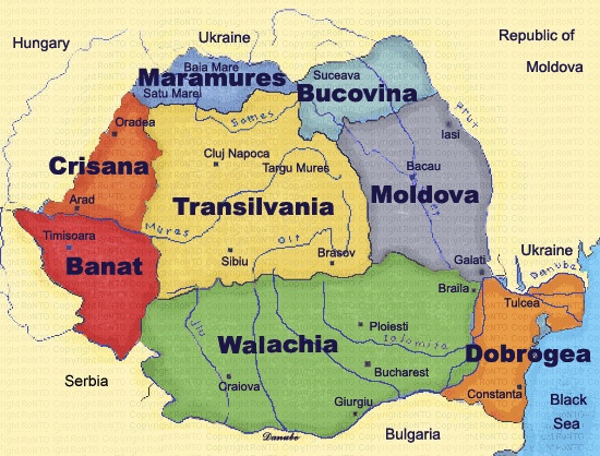 mapa de rumania